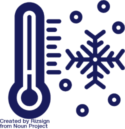 thermometer and ice